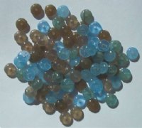 100 2x6mm Blue Topaz Mix Rondelle Beads